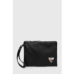 Kozmetična torbica Rossignol JCC črna barva - črna. Majhna kozmetična torbica iz kolekcije Rossignol. Model izdelan iz ekološkega usnja.