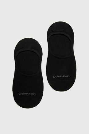 Calvin Klein nogavice (2-pack) - črna. Kratke nogavice iz zbirke Calvin Klein. Model iz elastičnega materiala. Vključena sta dva para