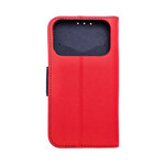 OEM FANCY Book torbica za IPHONE 17 Pro rdeča in temno modra