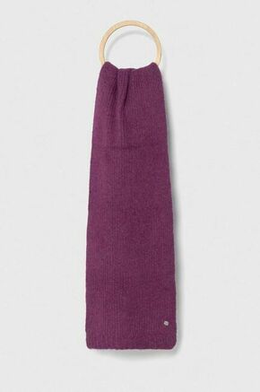 Šal s primesjo volne Granadilla vijolična barva - vijolična. Šal iz kolekcije Granadilla. Model izdelan iz enobarvne pletenine.