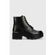 Nizki škornji Guess Folowe ženski, črna barva - črna. Nizki škornji iz kolekcije Guess. Model izdelan iz ekološkega usnja.