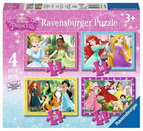 Ravensburger Disneyjeve princese Puzzle: ljubeča skrb 4v1 (12