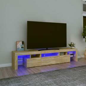 VidaXL TV omarica z LED lučkami sonoma hrast 200x36