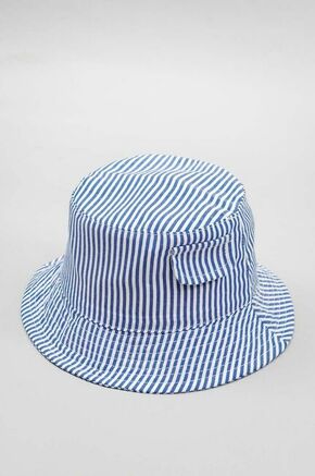 Otroški bombažni klobuk zippy mornarsko modra barva - mornarsko modra. Otroške klobuk iz kolekcije zippy. Model z ozkim robom