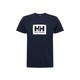 Helly Hansen bombažna majica - mornarsko modra. T-shirt iz zbirke Helly Hansen. Model narejen iz tanka, elastična tkanina.