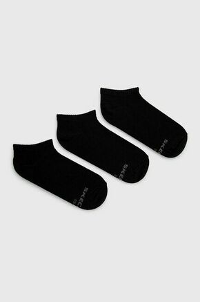 Nogavice Skechers moško - črna. Kratke nogavice iz kolekcije Skechers. Model izdelan iz elastičnega materiala. V kompletu so trije pari.