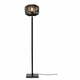 Črna stoječa svetilka s senčnikom iz ratana (višina 130 cm) Tanami – Good&amp;Mojo