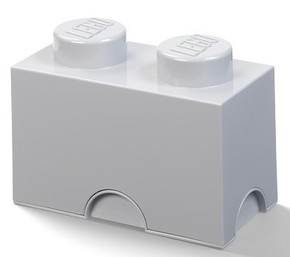 LEGO škatla za shranjevanje 2 - siva 125 x 250 x 180 mm