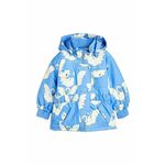 Otroška jakna Mini Rodini - modra. Otroški jakna iz kolekcije Mini Rodini. Podložen model, izdelan iz vzorčastega materiala.