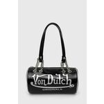Torbica Von Dutch črna barva - črna. Majhna torbica iz kolekcije Von Dutch. Model na zapenjanje, izdelan iz sintetičnega materiala.