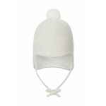 Otroška kapa Reima bela barva - bela. Otroška kapa iz kolekcije Reima. Model izdelan iz enobarvne pletenine.