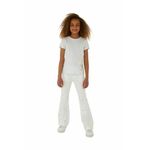 Otroške hlače Guess bela barva - bela. Otroški hlače iz kolekcije Guess. Model izdelan iz enobarvnega materiala. Material z optimalno elastičnostjo zagotavlja popolno svobodo gibanja.