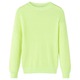 vidaXL Otroški pulover pleten neonsko rumen 104