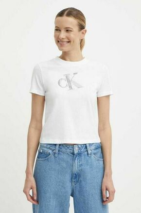 Bombažna kratka majica Calvin Klein Jeans ženska