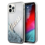 Guess GUHCP12LGLVSBL iPhone 12 Pro Max 6,7" moder/blue trdi ovitek Glitter Vintage Script