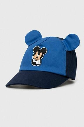 Otroška bombažna kapa zippy x Disney mornarsko modra barva - mornarsko modra. Otroška kapa s šiltom vrste baseball iz kolekcije zippy. Model izdelan iz pletenine z nalepko.