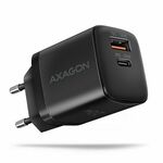 AXAGON ACU-PQ20 ACU-PQ20 AC adapter 20 W, 2x vrata (USB-A + USB-C), PD3.0/PPS/QC4+/AFC/Apple, črn