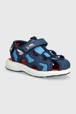 Otroški sandali Primigi - modra. Otroški sandali iz kolekcije Primigi. Model je izdelan iz kombinacije ekološkega usnja in tekstilnega materiala. Model z mehkim