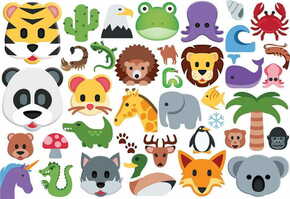 WEBHIDDENBRAND EUROGRAPHICS Puzzle Emoji živali 100 kosov