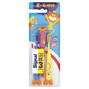 WEBHIDDENBRAND Otroška zobna ščetka Kids Ultra Soft 3 kos
