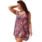 Reddish Boho Style Sheer Chiffon Beach Dress 24291