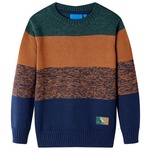 vidaXL Otroški pulover pleten večbarven 104