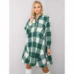 Ex moda Ženska karirasta srajčna obleka SOVVINA zelena in bela EM-SK-559.13X_378503 Univerzalni