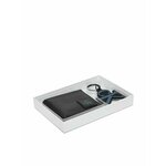 Calvin Klein Jeans Set denarnica in obesek za ključe Bifold W/Coin + Rubber Keyfob K50K510165 Črna