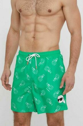 Kopalne kratke hlače Karl Lagerfeld zelena barva - zelena. Kopalne kratke hlače iz kolekcije Karl Lagerfeld