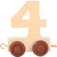 Vagon lesenega tira - naravno število - številka 4
