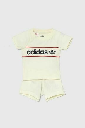 Komplet za dojenčka adidas Originals bež barva - bež. Komplet za dojenčka iz kolekcije adidas Originals. Model izdelan iz pletenine.