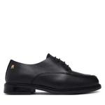 Nizki čevlji Tommy Hilfiger Classoc Leather Derby FW0FW09487 Črna