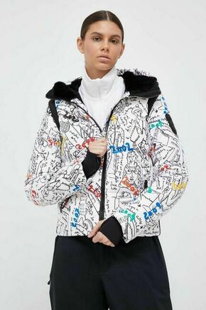 Smučarska jakna s puhom Rossignol x JCC bela barva - bela. Smučarska jakna s puhom iz kolekcije Rossignol. Model izdelan materiala