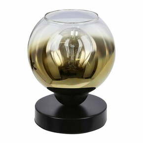 Črna namizna svetilka s steklenim senčnikom (višina 18 cm) Nubia – Candellux Lighting