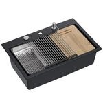 granitni umivalnik MARC 110 WORKSTATION Black