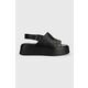 Usnjeni sandali Vagabond Shoemakers COURTNEY ženski, črna barva, 5534.001.92 - črna. Sandali iz kolekcije Vagabond Shoemakers. Model je izdelan iz naravnega usnja. Model z gumijastim podplatom, ki je trpežen in odporen na poškodbe.