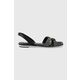 Sandali Aldo Anson žensko, - črna. Sandali iz kolekcije Aldo. Model izdelan iz sintetičnega materiala.