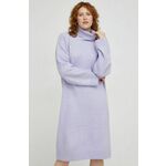 Obleka z volno Answear Lab vijolična barva - vijolična. Obleka iz kolekcije Answear Lab. Model izdelan iz enobarvne pletenine. Model iz tkanine, ki je izjemno prijetna na otip.