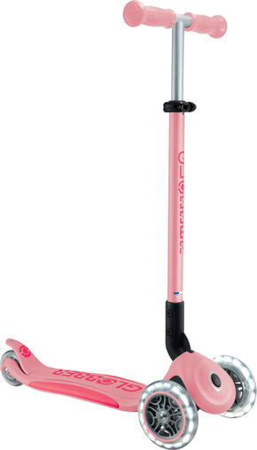 Globber otroški zložljivi skiro - Primo Foldable Plus Lights V2 - Pastel Pink/Fuchsia