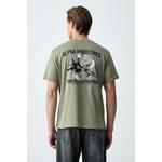 Alpha Industries kratka majica moška bombažna Noseart Backprint zelena 268529