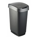 Rotho koš za odpadke Twist, 50 l, siva