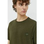 Bombažna kratka majica Les Deux moški, zelena barva - zelena. Lahkotna kratka majica iz kolekcije Les Deux, izdelana iz pletenine, prijetne na otip. Model iz izjemno udobne bombažne tkanine.