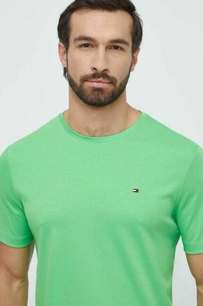 Bombažna kratka majica Tommy Hilfiger zelena barva - zelena. Kratka majica iz kolekcije Tommy Hilfiger