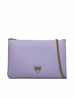 Usnjena torbica Pinko vijolična barva - vijolična. Majhna torbica iz kolekcije Pinko. Model na zapenjanje