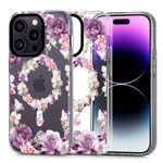 Tech-protect Tech-Protect Magmood, iPhone 14 Pro, roza cvetovi