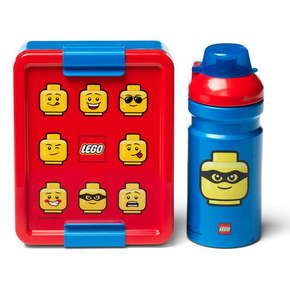 LEGO ICONIC Classic deseti komplet (steklenica in škatla) - rdeča / modra