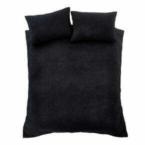 Črna bouclé podaljšana posteljnina za zakonsko posteljo 230x220 cm Cosy – Catherine Lansfield