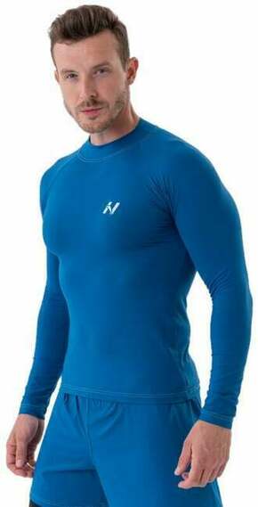 Nebbia Functional T-shirt with Long Sleeves Active Blue M Fitnes majica