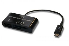 USB OTG kabel za pametne telefone s čitalnikom kartic