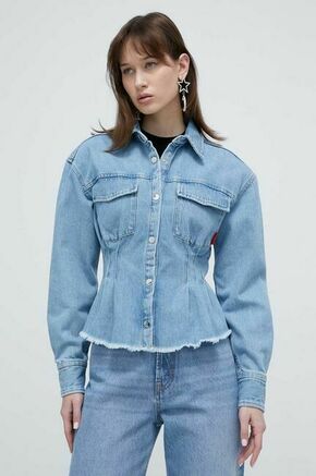 Jeans srajca HUGO ženska - modra. Srajca iz kolekcije HUGO